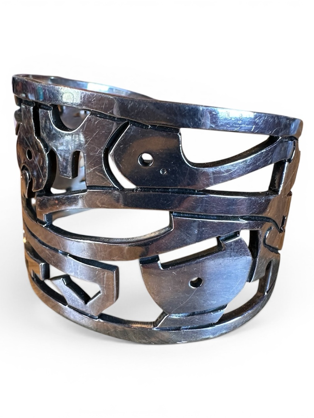 Vintage Taxco Silver Cuff Bracelet - Picture 2 of 5